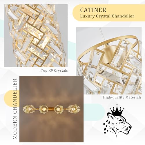 40" Gold Crystal Linear Chandelier (4 Count)