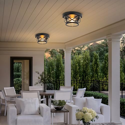 Flush Mount Ceiling Light Fixture Black