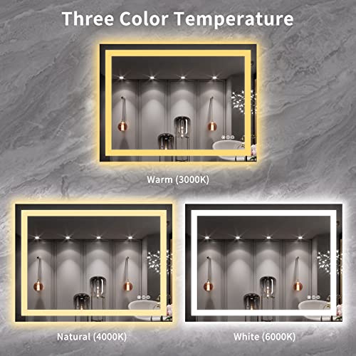 40X30 LED Bathroom Mirror with Lights
