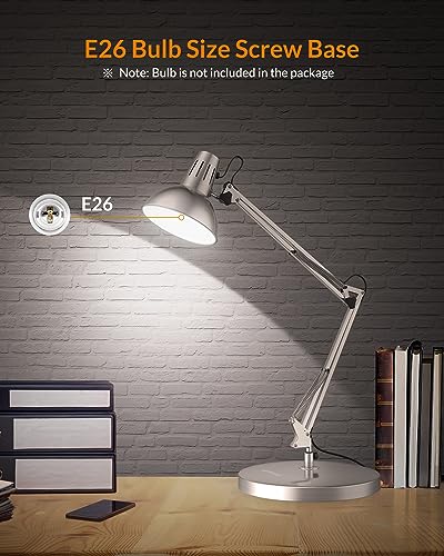 Metal Adjustable Desk Lamp with Clamp