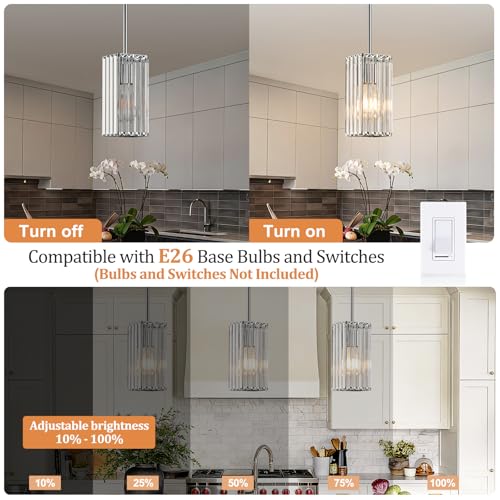 Modern Crystal Pendant Lights Kitchen Island