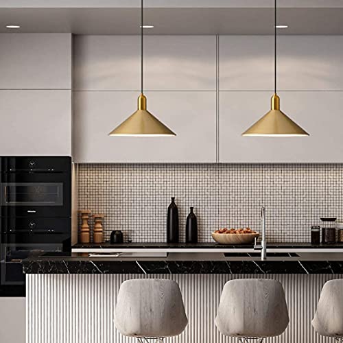 13.8” Large Farmhouse Brass Gold Dome Pendant Lights Kitchen Island