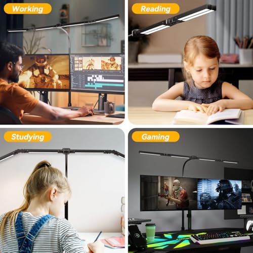 Adjustable LED Desk Lamp with Clamp (4 Count)