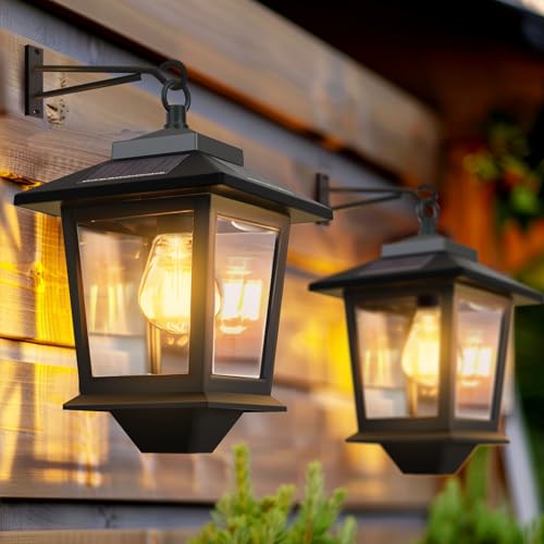 2 Pack Solar Wall Lanterns (2 Count)