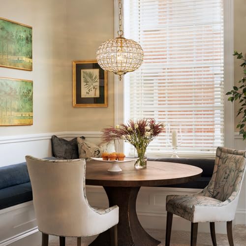 12" Globe Crystal Chandelier