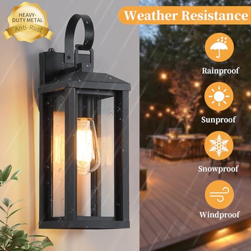17" Dusk to Dawn Large Porch Lights Outdoor 2 (2 Count)