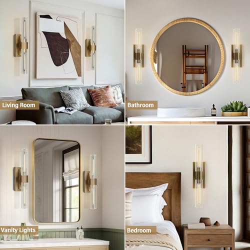 Gold Wall Sconces Set of Two (2 Count)