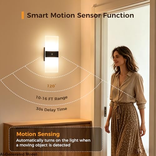 Hardwired Motion Sensor Wall Sconce 2