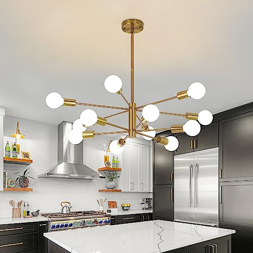 12 Light Modern Sputnik Chandelier
