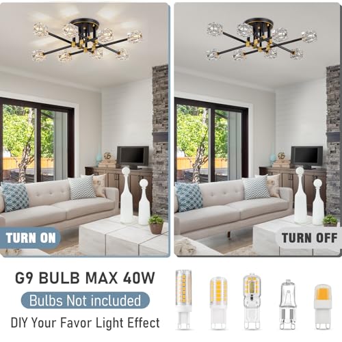 Modern Crystal Ceiling Light Fixture