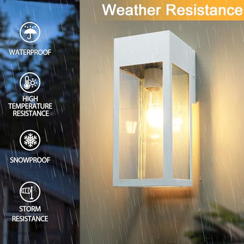 Porch Lights with GFCI Outlet (2 Count)