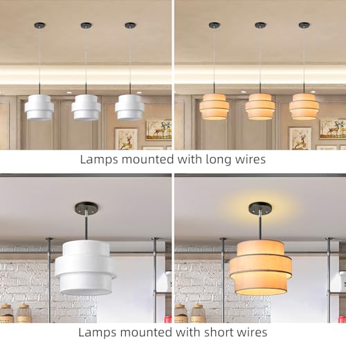 3 tier Drum Lamp Shade for Pendant Lighting Floor Lamps Replacement Shade