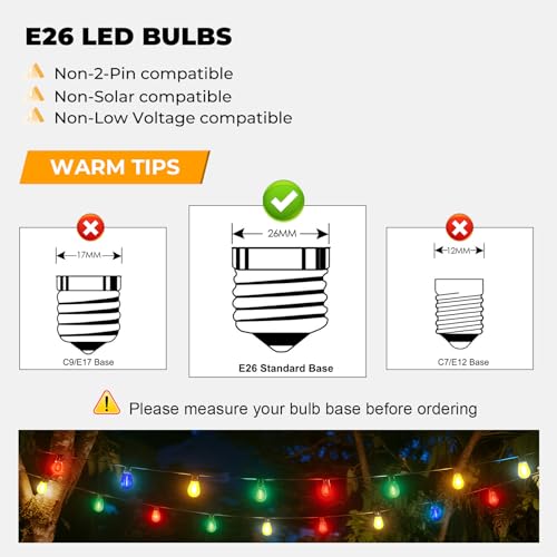 S14 Bulbs for Outdoor String Lights