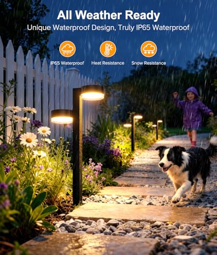 Brighter Solar Pathway Lights Outdoor (2 Count)