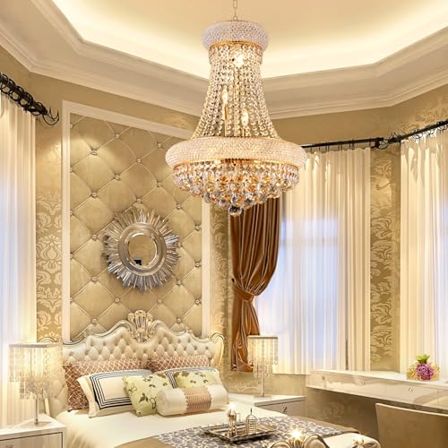 18 Inch Gold Crystal Eiffel Tower Chandelier