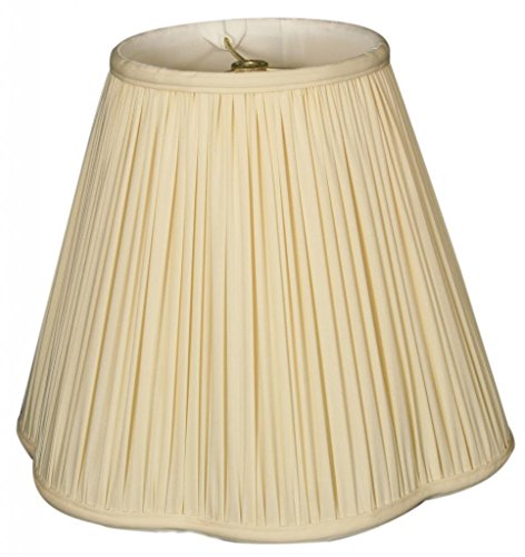 BS-754U-13AGL Bottom Scallop Gather Pleat Basic Lamp Shade with UNO Threaded Fitter, 5 x 13 x 9.5, Antique Gold