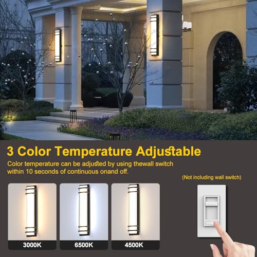 10% 100% Dimmable Outdoor Wall Lights 2Packs (2 Count)