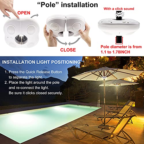Color Changing Patio Umbrella Light
