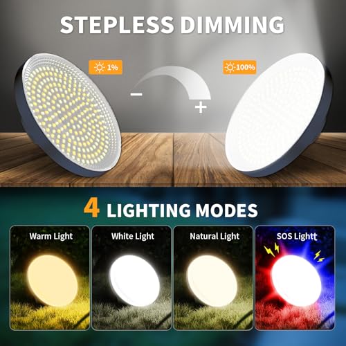 6000LM Flashlight Portable LED Camping Lantern Rechargeable Light 60W with Magnet