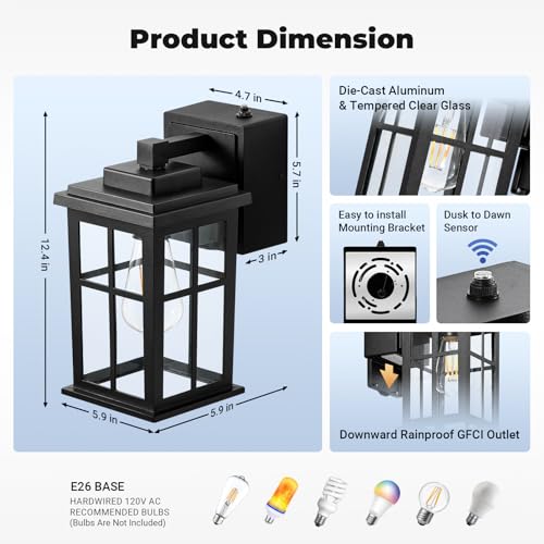 Porch Light with GFCI Outlet