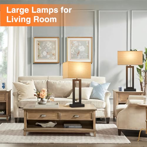 22" Tall Living Room Lamps for Night Stands (2 Count)