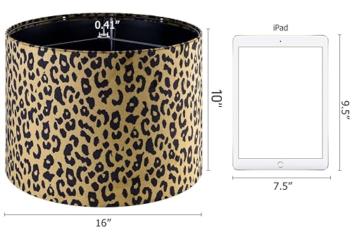 Large Yellow Leopard Lamp Shades Set of 1