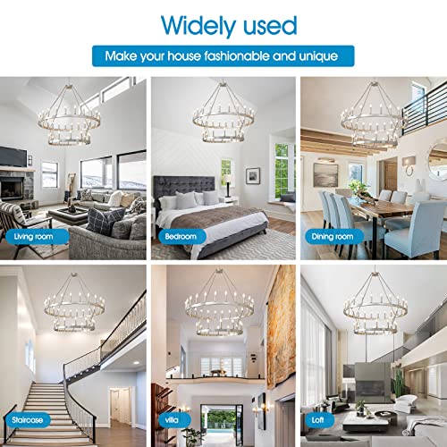 48 Inch Silver Chandelier 36