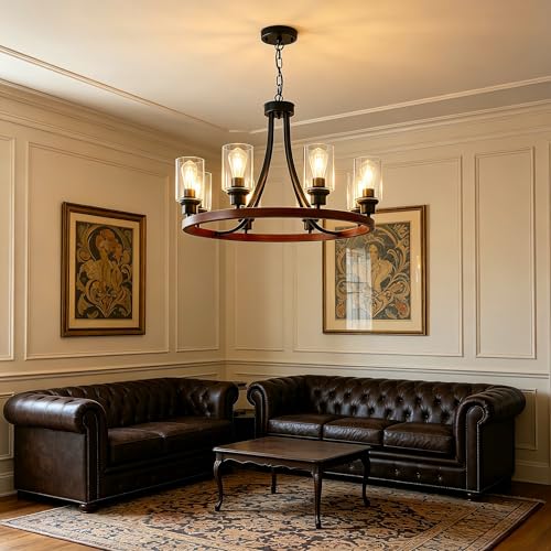 Farmhouse Chandelier for Dining Room (72 Count)