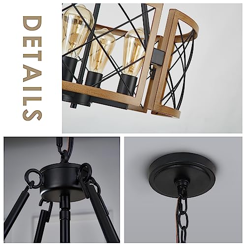 D19'' Farmhouse Chandelier for Dining Room