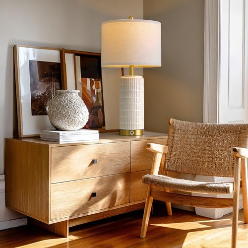 Touch Bedside Table Lamps with 2 USB for Bedroom Living Room