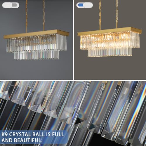 Gold Crystal Chandeliers for Dining Room