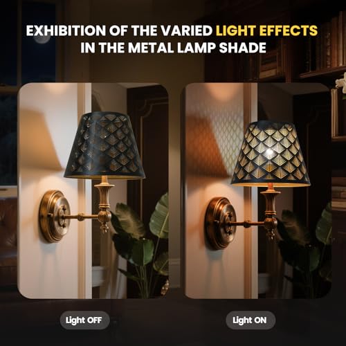 Small Lamp Shades Metal Lamp shade With Etched Arrow Pattern Lampshade