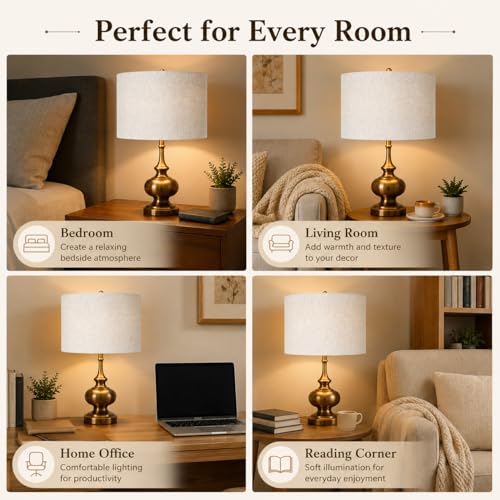 Linen Drum Lamp Shade
