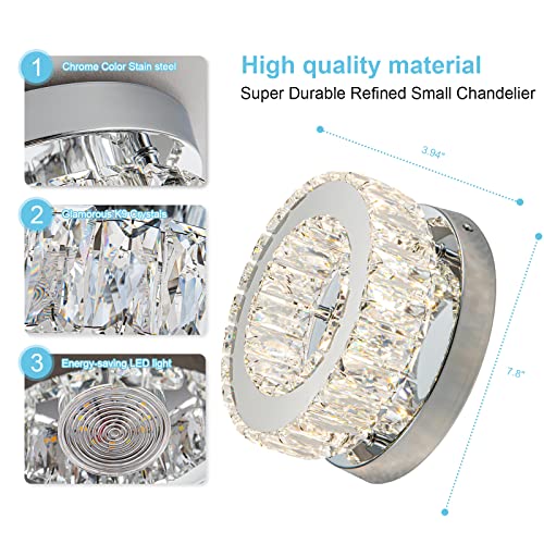 7.8” Crystal Ceiling Light Fixture