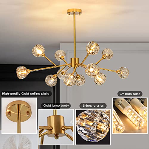 Gold Sputnik Chandeliers for Living Room