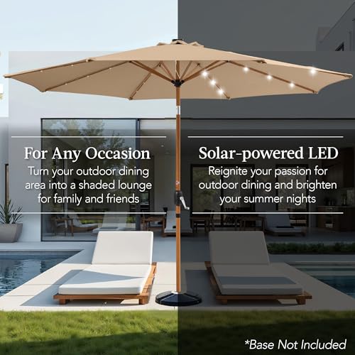 10ft Solar Market Patio Umbrella w