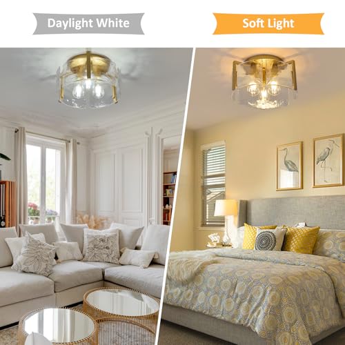 Modern Semi Flush Mount Ceiling Light Fixture (3 Count)