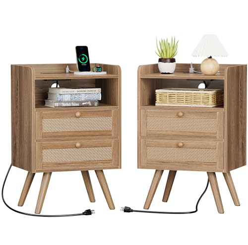 Night Stand with Charger Station (2 Count)