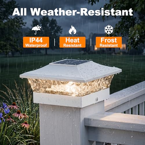 4x4 Post Solar Lights Color Changing with Remote (12 Count)