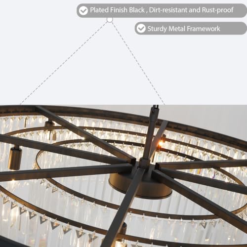 Modern Crystal Chandelier with 12 Lights