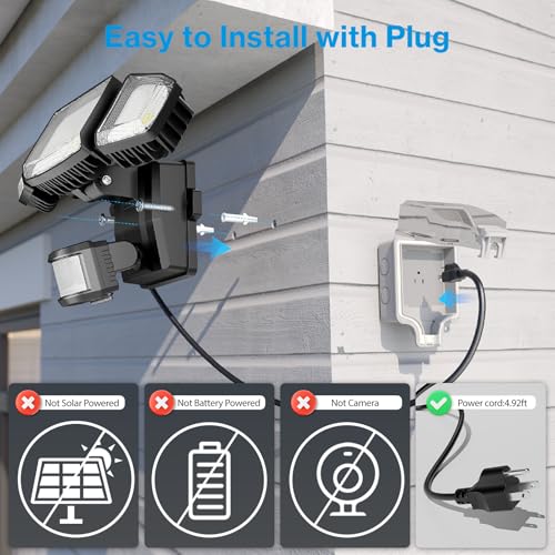 70W Motion Sensor Outdoor Light Plug in