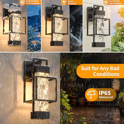 2 Pack Dusk to Dawn Outdoor Porch Light Fixtures Wall Mount (2 Count)