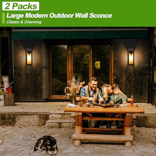 16in Large Outdoor Wall Lights for House (2 Count)