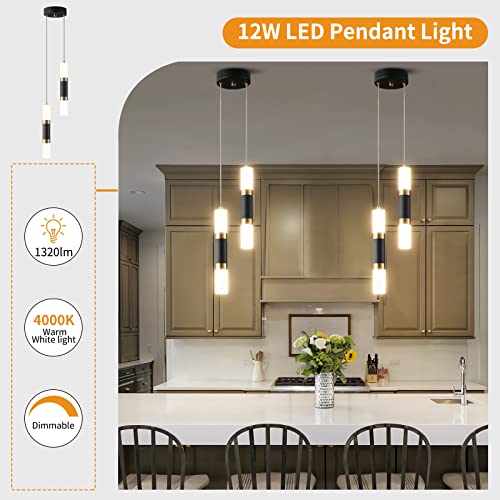 2 Light Pendant Lights Kitchen Island Dimmable LED Modern Mini Pendant Light
