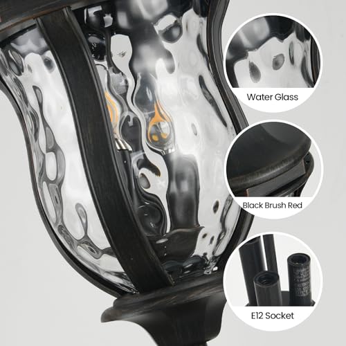Large Outdoor Pendant Light Fixtures 23.6'' Exterior Hanging Lantern
