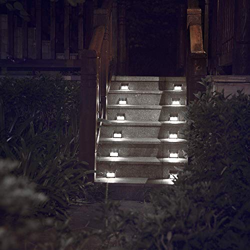 White Solar Lights for Deck Step Fence Post (12 Count)