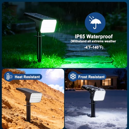 Solar Spot Lights Outdoor Color Changing (2 Count)