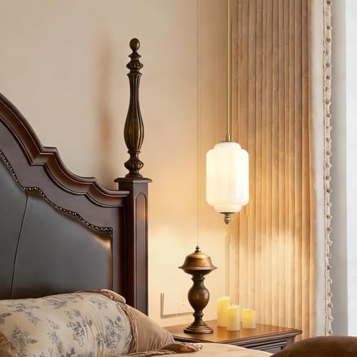 Vintage Milk Glass Pendant Lights 3