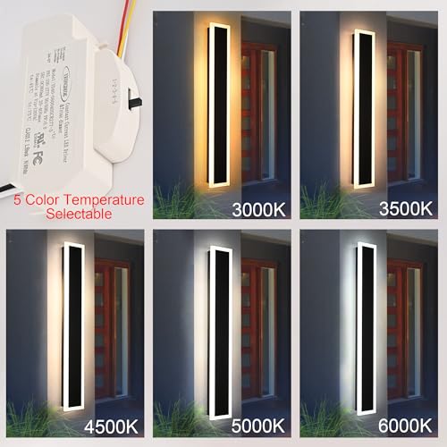 Long Outdoor Wall Lights Exterior 2 Pack 24in Dimmable (2 Count)