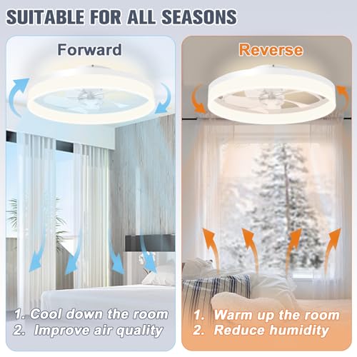 Low Profile Ceiling Fans with Lights and Remote